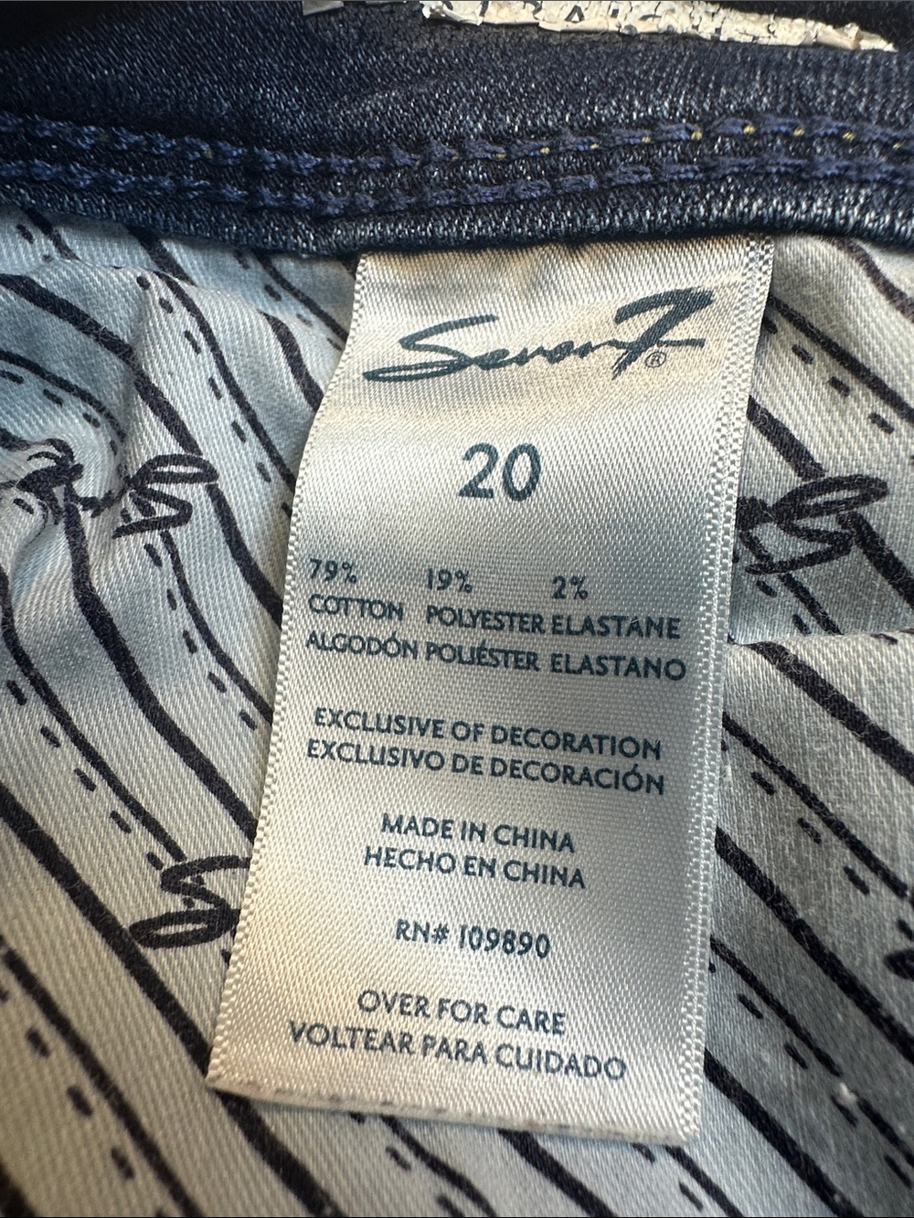 Seven7 Jeans Straight Leg with Stretch, Women's Size 20 - Picture 8 of 13